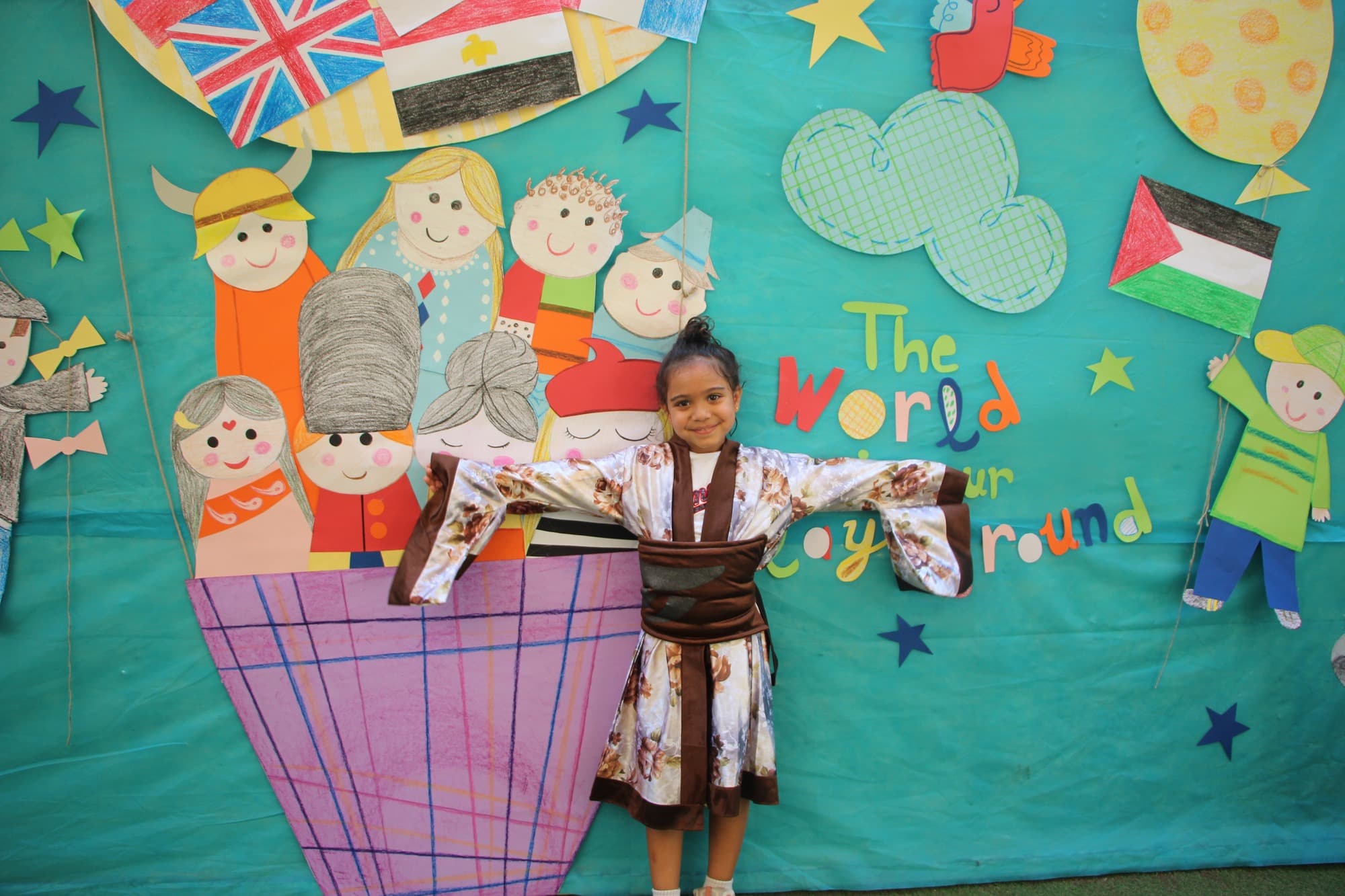 Super Kidz children dressed up for our Around the World celebration