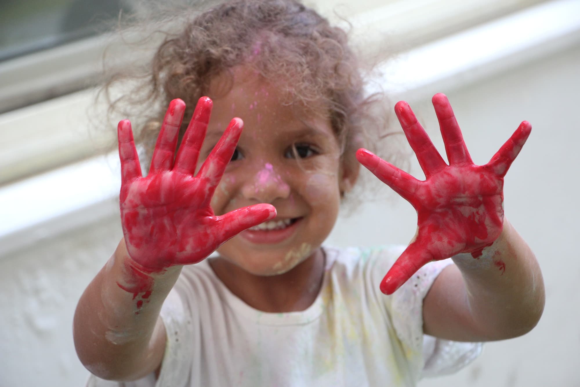 Super Kidz children enjoying a Messy Play day