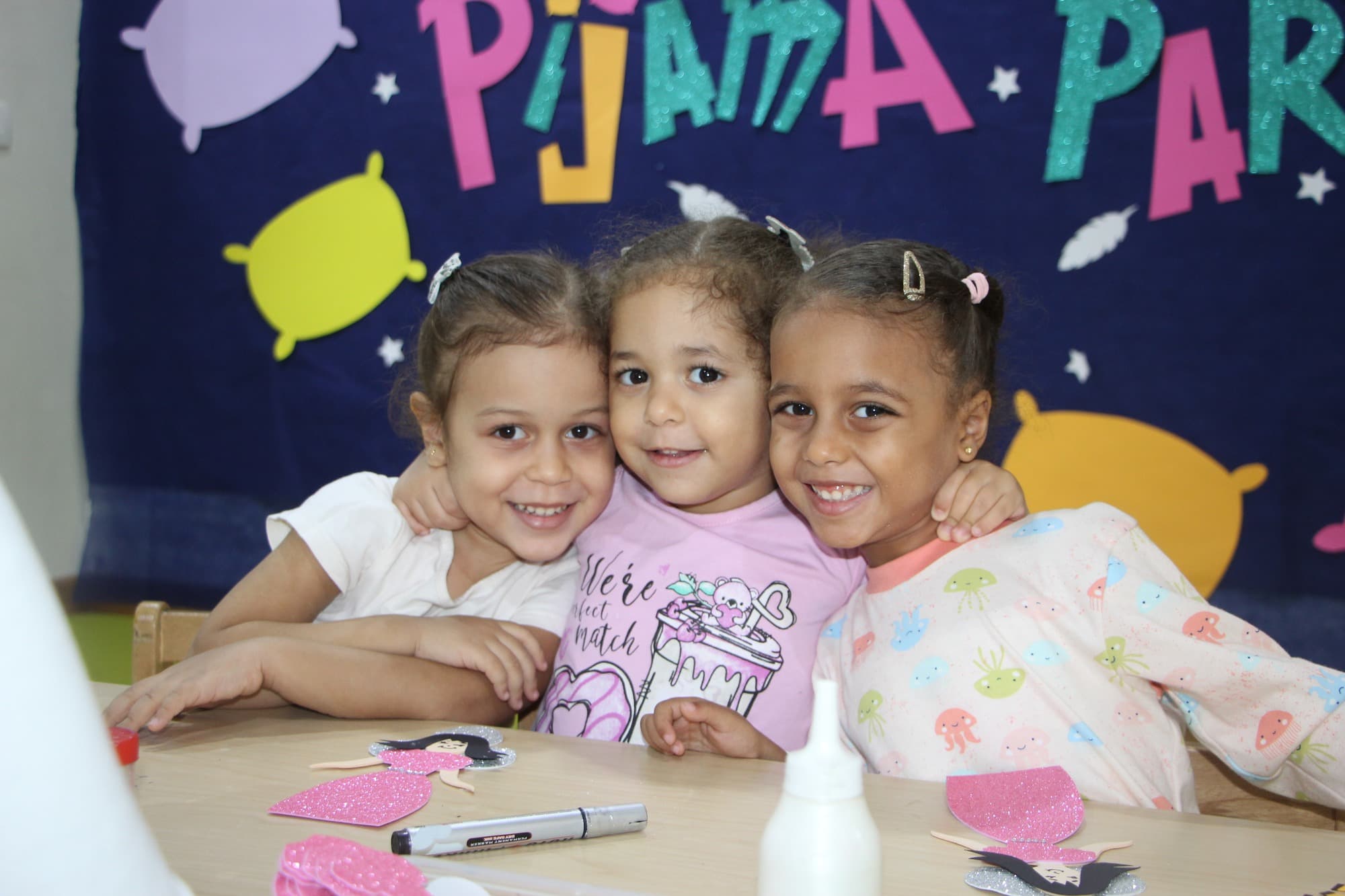 Super Kidz children in their pyjamas for our Pyjama Party
