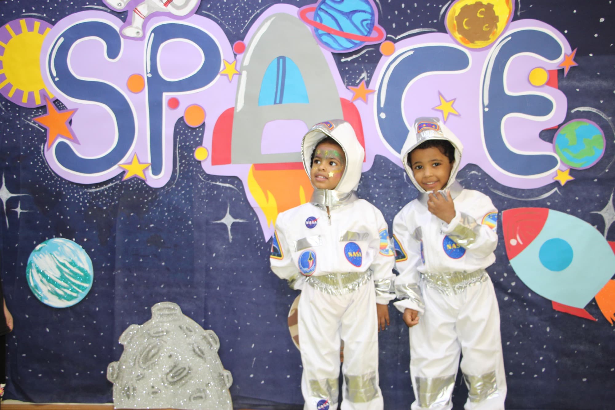 Super Kidz children exploring the solar system on Space week