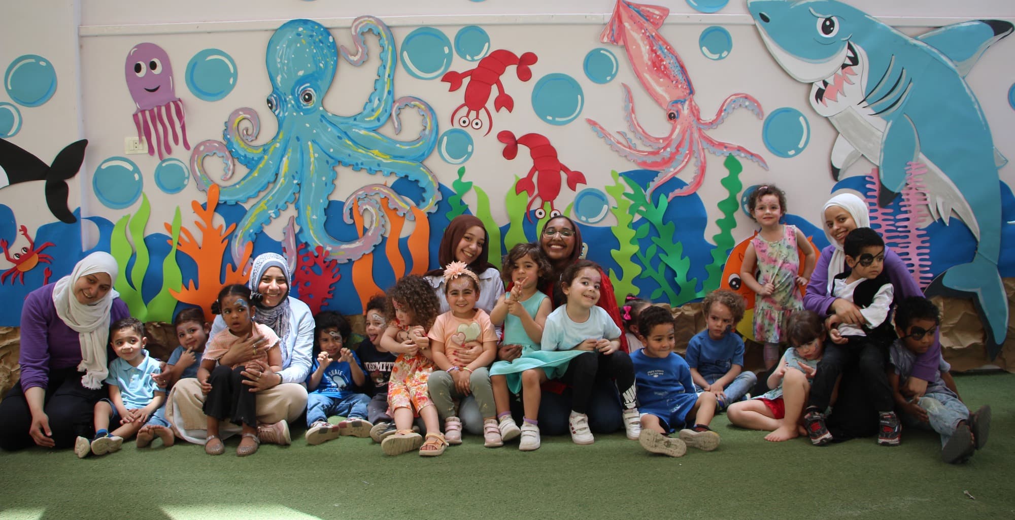 Super Kidz children celebrating our Under the Ocean themed week